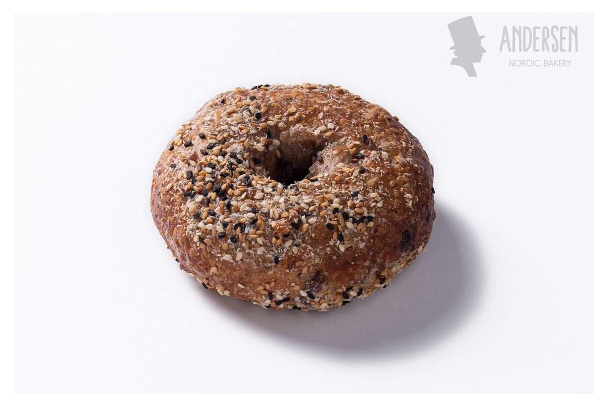 Sourdough orange bagels